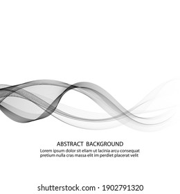 
Transparent smoky wave, abstract gray wave background design