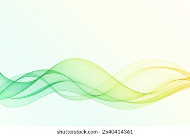 Fluxo transparente de ondas fumegantes, fundo abstrato das ondas.