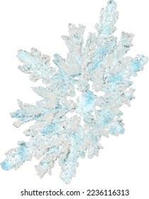 Copo de nieve transparente hecho de hielo
