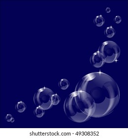 A transparent soap bubble background design with room for text saved in EPS10 format