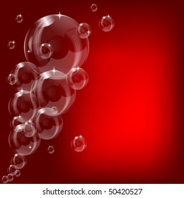 A transparent soap bubble background design with room for text saved in EPS10 format