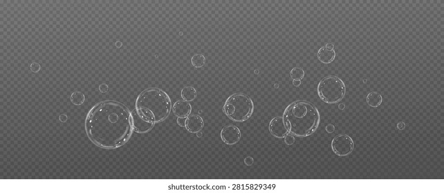 Transparent soap bubble vector with rainbow reflection	