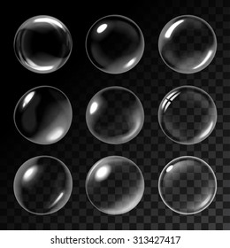 Similar Images, Stock Photos & Vectors of set transparent balls. Buble