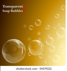 Transparent soap bubbles