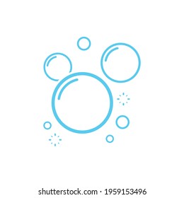 Transparent soap bubbles floating in the air Isolated on white background