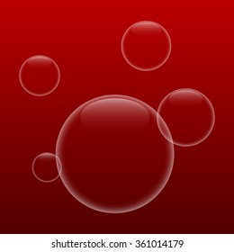 Transparent soap bubbles, vector eps10