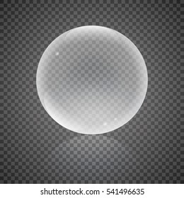 Transparent soap or water bubble