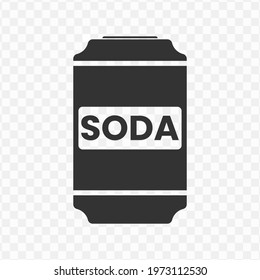 Transparent soda icon png, vector illustration of an soda icon in dark color and transparent background(png).
