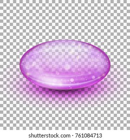 Transparent soft gel capsule object. Fish oil. And also includes EPS 10 vector