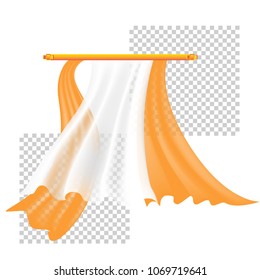 Transparent soft lightweight clear material. Vector illustration.