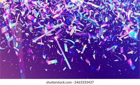 Transparent Sparkle. Cristal Dust. Digital Poster. Happy Pattern. Pink Disco Background. Carnival Effect. Light Surprise Cristals. Iridescent Serpentine. Blue Transparent Sparkle