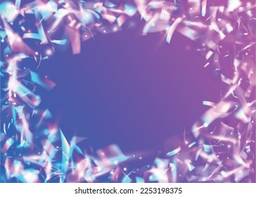 Transparent Sparkles. Disco Flyer. Falling Background. Retro Festival Sunlight. Cristal Glare. Glamour Foil. Modern Art. Violet Shiny Texture. Purple Transparent Sparkles