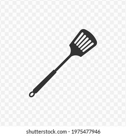 Transparent spatula icon , vector illustration of an spatula icon in dark color and transparent background