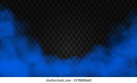 Transparent special effect. Blue Fog Or Smoke Isolated. Vector illustration