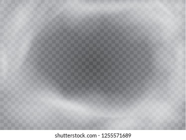 Transparent special effect stands out with fog or smoke. White cloud vector, fog or smog. Vector illustration.