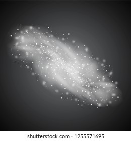 Transparent special effect stands out with fog or smoke. White cloud vector, fog or smog. Vector illustration.