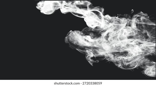 El efecto especial transparente se destaca con niebla o humo. Vector de nubes blancas, niebla o smog.