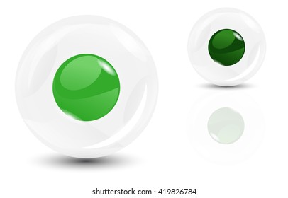 Transparent sphere green