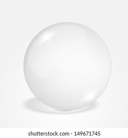 Transparent sphere on gray background, vector eps10 illustration