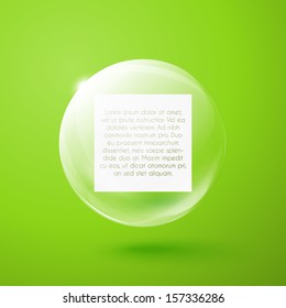 Transparent sphere with paper inside