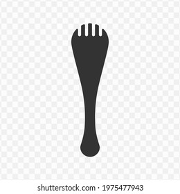 Transparent spoon icon , vector illustration of an spoon icon in dark color and transparent background