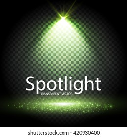 Transparent Spotlight. Scene Illumination. Light Effect. Vector illustration