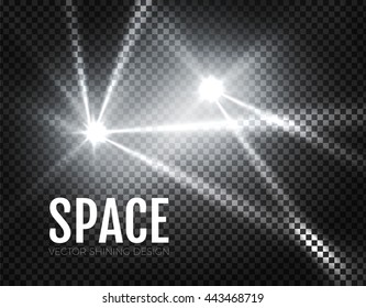 Transparent Spotlight. Scene Illumination. Light Effect. Vector illustration