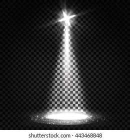 Transparent Spotlight. Scene Illumination. Light Effect. Vector illustration