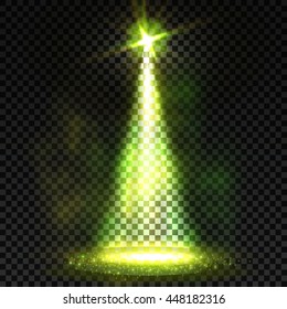 Transparent Spotlight. Scene Illumination. Light Effect. Vector illustration 