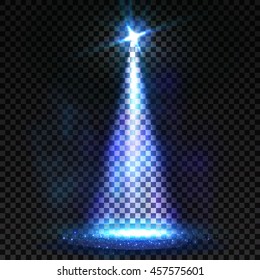 Transparent Spotlight. Scene Illumination. Light Effect. Vector illustration 