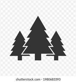 Transparent spruce icon png, vector illustration of spruce in dark color and transparent background(png).