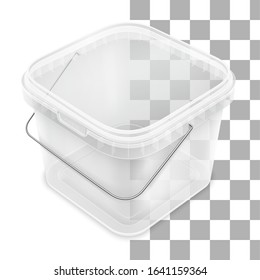 rectangular plastic buckets with lids
