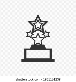 Transparent Star Trophy icon png, vector illustration of Star Trophy in dark color and transparent background(png).