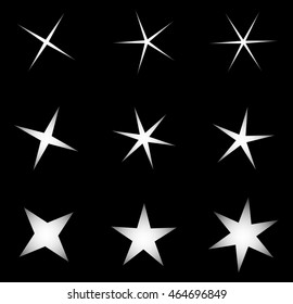 transparent star vector symbol icon design. Beautiful illustration of glowing light effect stars bursts with sparkles on transparent background