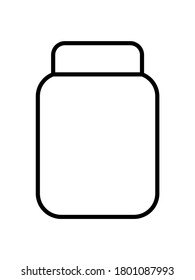 TRANSPARENT STORAGE CONTAINER FOR CEREALS ON A WHITE BACKGROUND IN A VECTOR