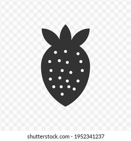 Transparent Strawberry Icon Png, Vector Illustration Of An Strawberry Icon In Dark Color And Transparent Background(png)