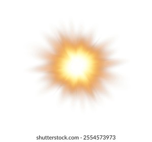 Transparent sunlight with lens flare effect. Vector format. Includes overlays, light, sun, sunrays, transitions, lens flare, light leaks and glare. 