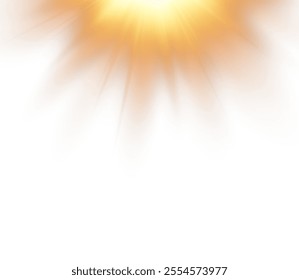 Transparent sunlight with lens flare effect. Vector format. Includes overlays, light, sun, sunrays, transitions, lens flare, light leaks and glare. 