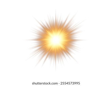 Transparent sunlight with lens flare effect. Vector format. Includes overlays, light, sun, sunrays, transitions, lens flare, light leaks and glare. 