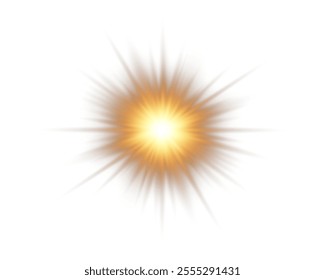 Transparent sunlight with lens flare effect. Vector format. Includes overlays, light, sun, sunrays, transitions, lens flare, light leaks and glare. 