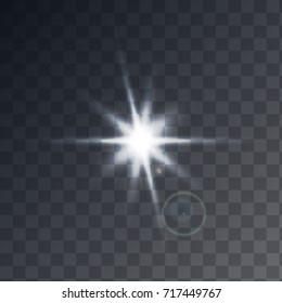 Transparent sunlight, special lens flare light effect, light with a glare