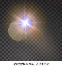 Transparent sunlight special lens flare. Vector illustration