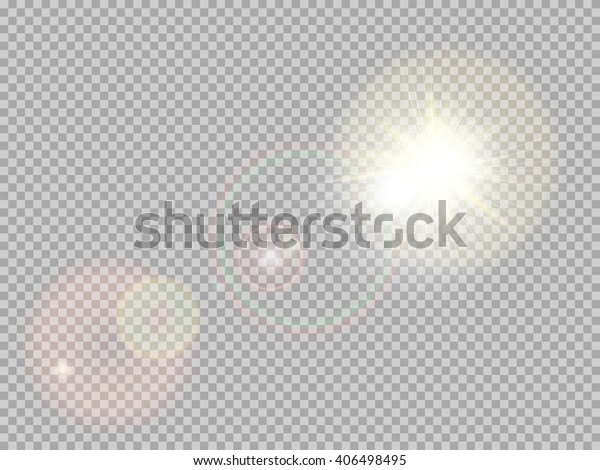 Transparent\
sunlight special lens flare light effect. Sun flash with rays and\
spotlight. EPS 10 vector file\
included