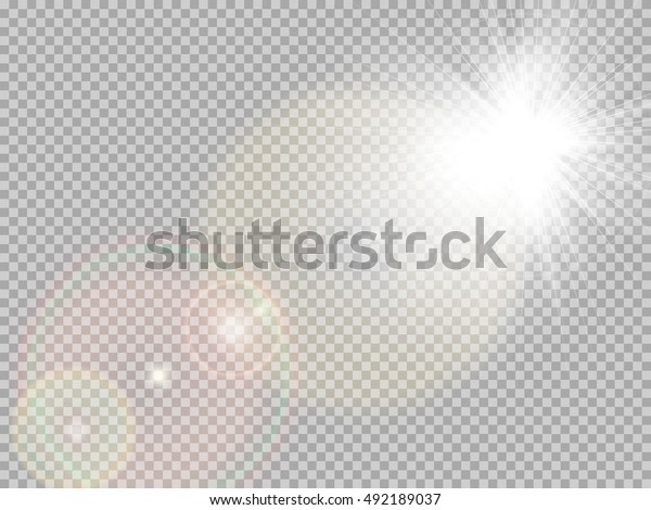 Transparent Sunlight Special Lens Flare Light Stock Vector Royalty Free