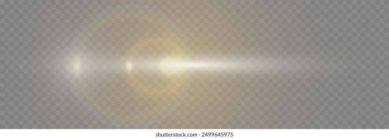 Transparent sunlight special lenses and glare, lighting effect.