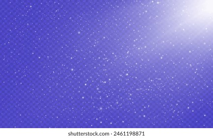 Transparent sunlight sunlight vector. Sun with rays and spotlight.