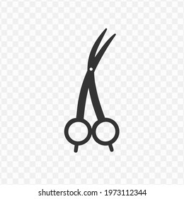 Transparent Surgical Scissors Icon Png, Vector Illustration Of An Surgical Scissors Icon In Dark Color And Transparent Background(png).