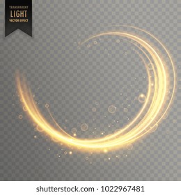 transparent swirl golden light effect background