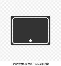 Transparent tablet icon png, vector illustration of an tablet icon in dark color and transparent background(png)