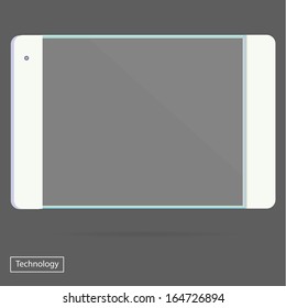 Transparent Tablet PC new Digital Computer Technology Futuristic concept creative design horizontal in vector